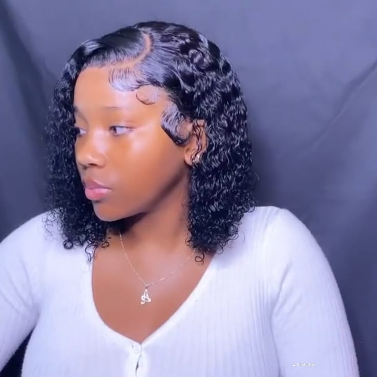 12 inches water wave wig - Main Image